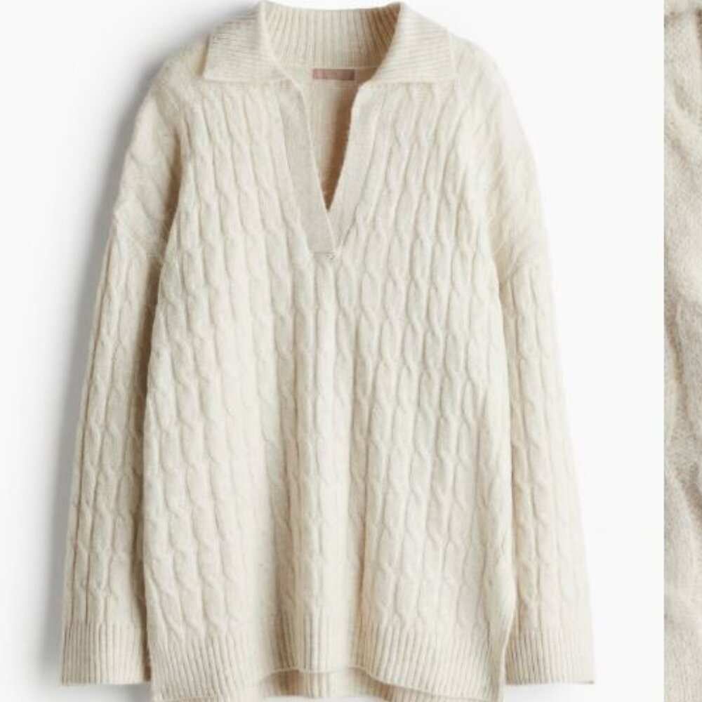 Cable-knit Coord set